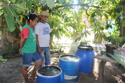 Sistema de Tratamento e reuso de água instalado na casa do agricultor Tim, no P.A. Ouro Verde. 